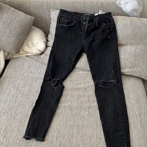 Zara man distress black denim jeans